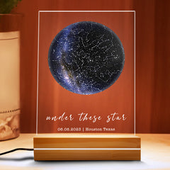Customized Gifts for Husband on Valentines Day | Custom Star Map Led Night Light