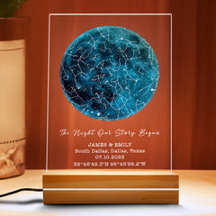 Personalised Gifts for Husband on Valentine’s Day | Custom Star Map Led Night Light