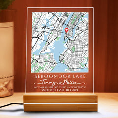 Personalised Gifts for Husband on Valentine’s Day | Custom Map Plaque Led Night Light