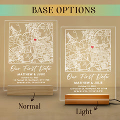 Personalized Gifts for Husband Valentines | Custom Map Plaque Led Night Light