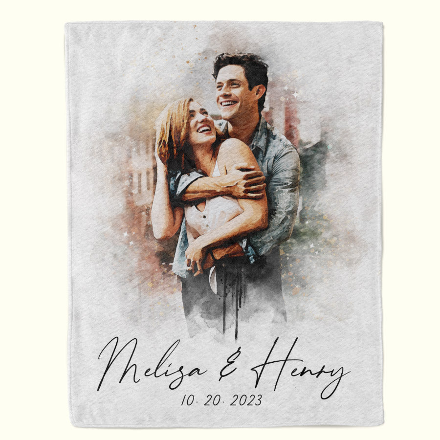 Custom Valentine’s Day Gifts for Him | Custom Photo Blanket