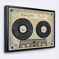 Custom Valentines Gifts for Him | Vinyl Record Canvas Painting