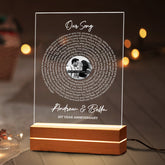 Custom Valentines Gifts for Him | Custom Song Lyrics Plaque Led Night Light
