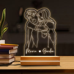 Custom Valentines Gifts for Him | Custom Photo Night Light With Name
