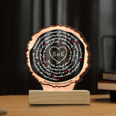 Custom Valentines Gifts for Him | Custom Song Lyrics Acrylic Plaque