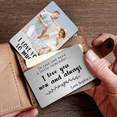 Custom Valentines Gifts | Personalized Valentine Gifts for Him | Wallet Insert Card
