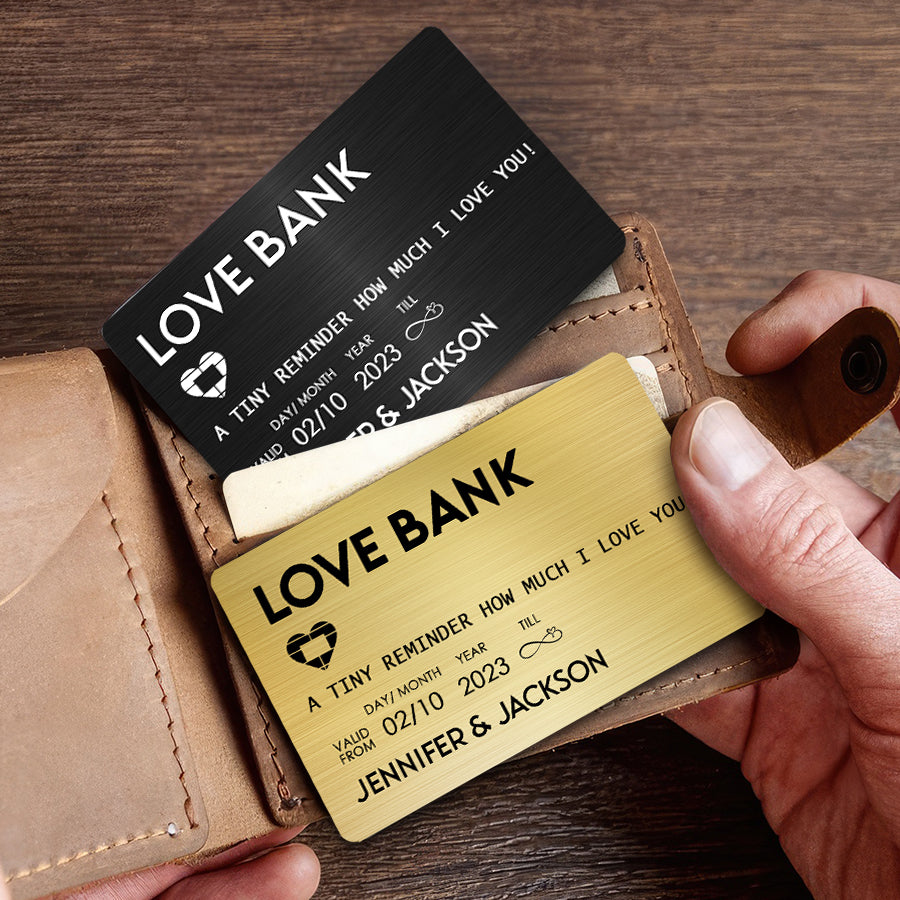 Custom Valentines Gifts | Personalised Valentines Gifts for Him | Wallet Card Insert