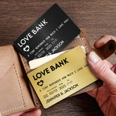 Custom Valentines Gifts | Personalised Valentines Gifts for Him | Wallet Card Insert