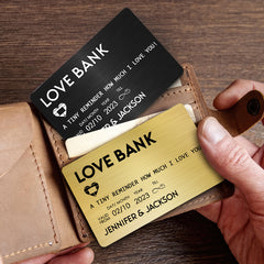 Custom Valentines Gifts | Personalised Valentines Gifts for Him | Wallet Card Insert
