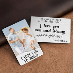 Custom Valentines Gifts | Personalized Valentine Gifts for Him | Wallet Insert Card