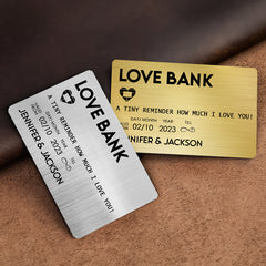 Custom Valentines Gifts | Personalised Valentines Gifts for Him | Wallet Card Insert