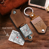 Customized First Valentine’s Day Gift for Boyfriend | Leather Keychain