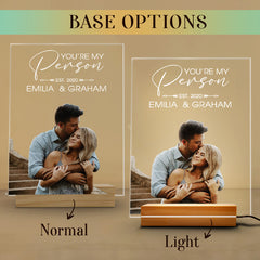 Customized First Valentines Gift for Him | Custom Photo Night Light