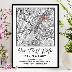 Customized Gifts for Husband on Valentines Day | Custom Map Canvas