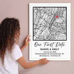 Customized Gifts for Husband on Valentines Day | Custom Map Canvas