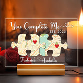 Customized Valentine Gifts for Him | You Complete Me Sign Custom Map Led Night Light