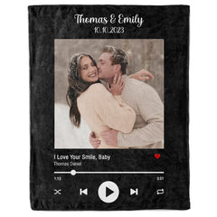 Customized Valentines Gifts for Him | Custom Blanket with Pictures