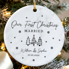 First Christmas Married Ornament | Bride and Groom Gift