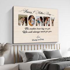 First Mother’s Day Gift | Mommy Photo Collage Mother’s Day Canvas Art
