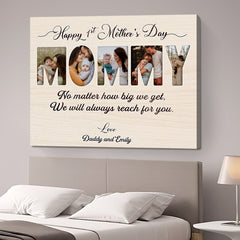 First Mother’s Day Gift | Mommy Photo Collage Mother’s Day Canvas Art
