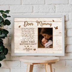 First Mother’s Day Gift | Dear Mommy Canvas Mothers Day Painting