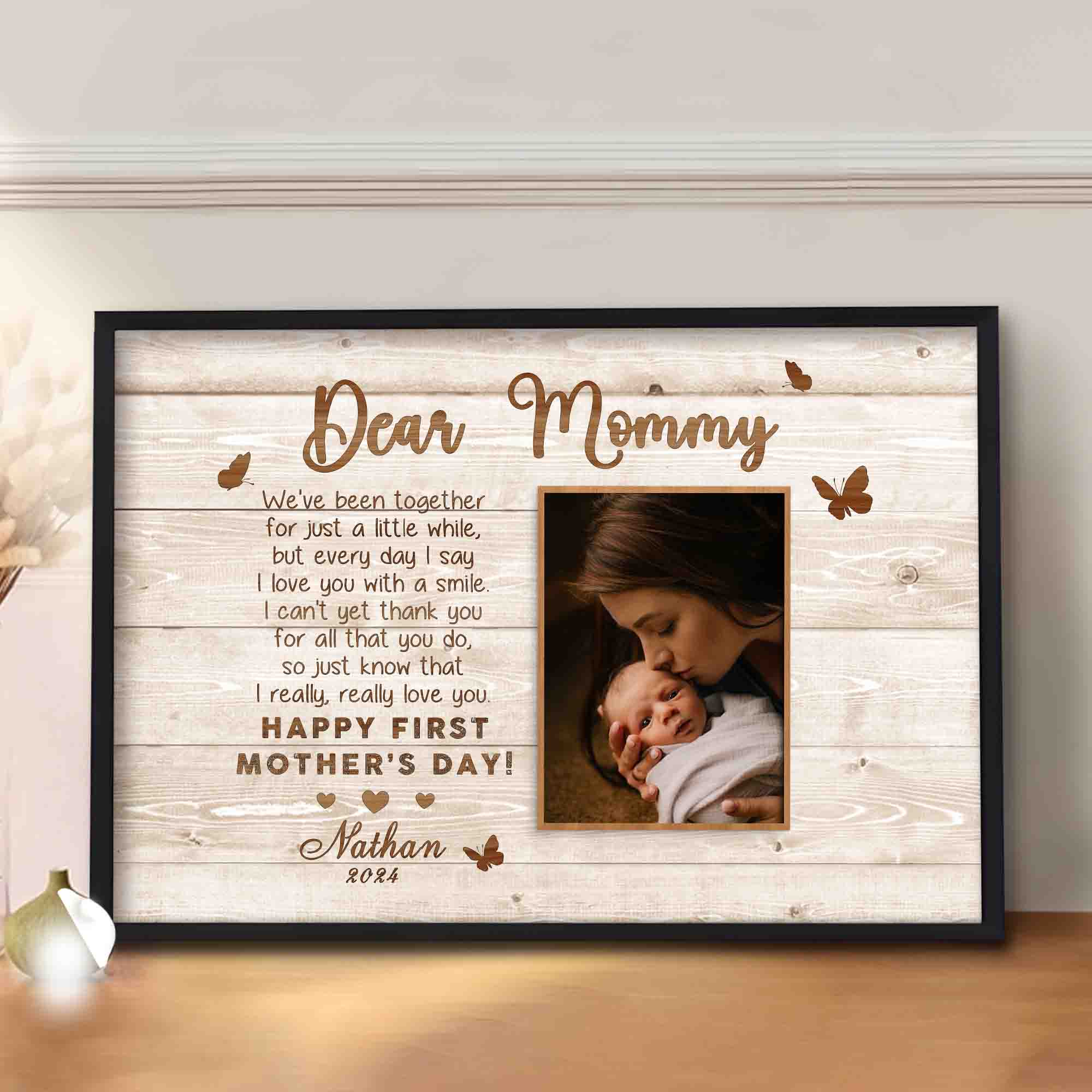 First Mother’s Day Gift | Dear Mommy Canvas Mothers Day Painting