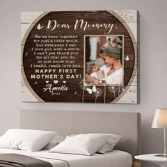 First Mother’s Day Gift | Dear Mommy Photo Canvas Custom