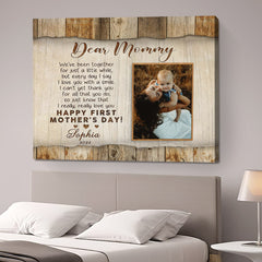 First Mothers Day Gift | Dear Mommy New Mom Canvas