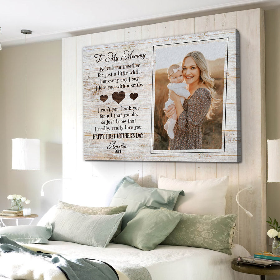 First Time Mothers Day Gift | To My Mommy Mothers Day Wall Art