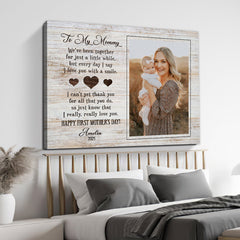 First Time Mothers Day Gift | To My Mommy Mothers Day Wall Art