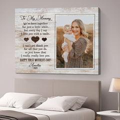 First Time Mothers Day Gift | To My Mommy Mothers Day Wall Art