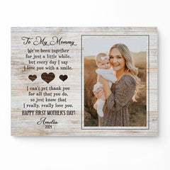 First Time Mothers Day Gift | To My Mommy Mothers Day Wall Art