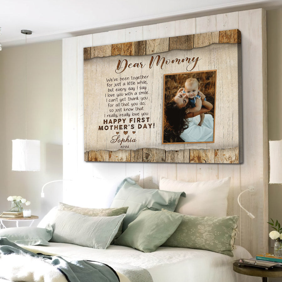First Time Mothers Day Gift | Custom Photo Mother’s Day Canvas