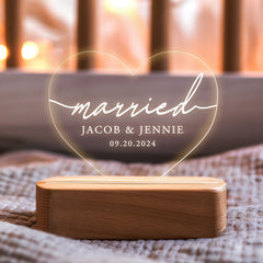 Led Heart Couple Name Light | Personalized Wedding Gift