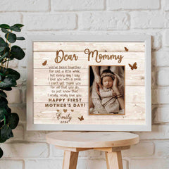 Mother’s Day Gifts For First Time Moms | Dear Mommy Custom Photo Canvas Mothers Day Gifts
