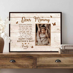 Mother’s Day Gifts For First Time Moms | Dear Mommy Custom Photo Canvas Mothers Day Gifts