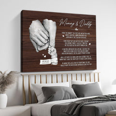 Mothers Day Gift For New Mom | Personalized Gift For New Mom Canvas Wall Art