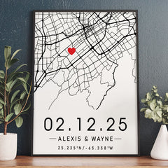 Personalised Gifts for Husband on Valentine’s Day | Custom Map Print