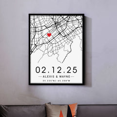 Personalised Gifts for Husband on Valentine’s Day | Custom Map Print