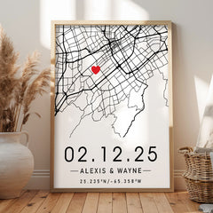 Personalised Gifts for Husband on Valentine’s Day | Custom Map Print