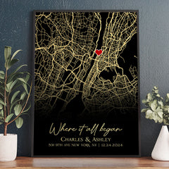 Personalised Valentine Gifts for Husband | Map Valentine's Day