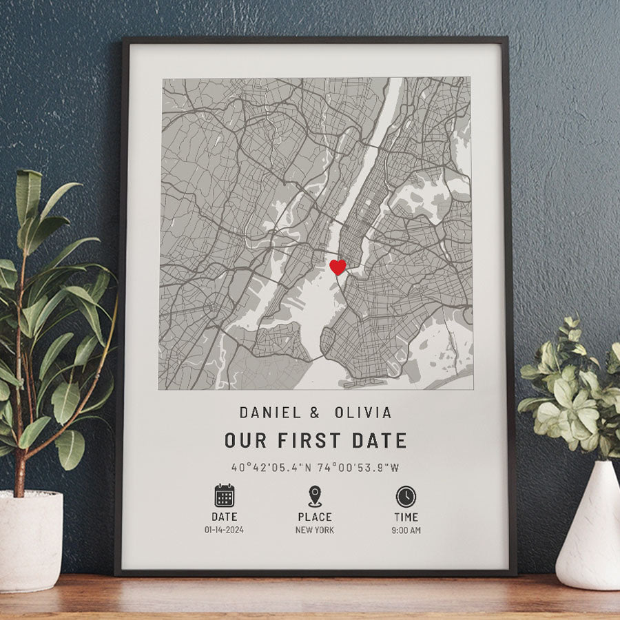 Personalised Valentine Gifts for Husband | Custom Map Prints
