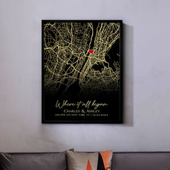 Personalised Valentine Gifts for Husband | Map Valentine's Day