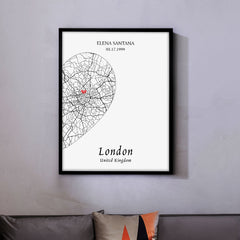 Personalised Valentine Gifts for Husband | Map Valentine