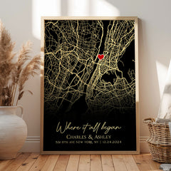 Personalised Valentine Gifts for Husband | Map Valentine's Day