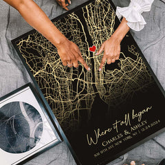 Personalised Valentine Gifts for Husband | Map Valentine's Day