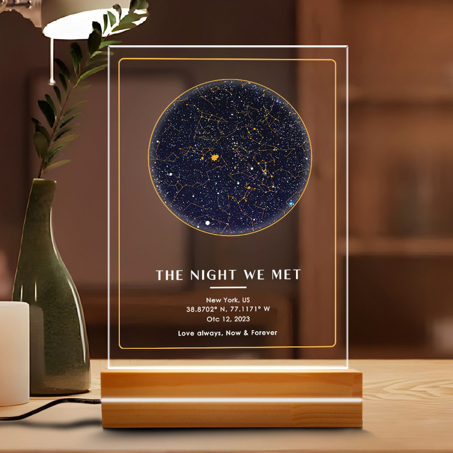 Personalised Valentine’s Gifts for Him | The Night We Met Star Map Plaque