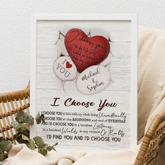 Personalised Valentines Gift For Boyfriend | Custom Canvas Wall Art