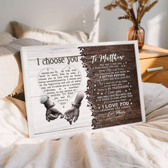 Personalised Valentine Gift For Boyfriend | Custom Canvas Wall Art