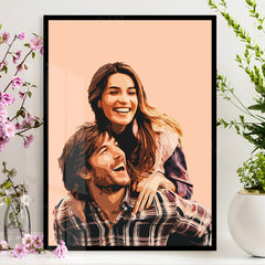 Personalised Valentines Gift for Boyfriend | Custom Canvas Photo Prints